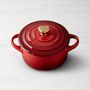 Le Creuset Stoneware Mini Round Cocotte Heart Knob, 8-Oz., Red