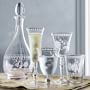 Vintage Etched Wine Glasses