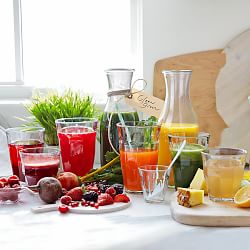 Glass crystal cut, waffle pattern , short pitcher , popular milk, water, juice.