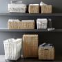 Nantucket Woven Seagrass Rectangular Bin on Wheels