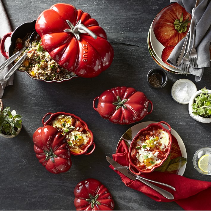 STAUB. cheapest Tomato Cocette (cast iron)