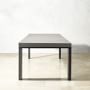 Larnaca Outdoor Slate Grey Metal Fiberstone Dining Table (96&quot;-108&quot;)