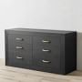 Malta 6-Drawer Wide Dresser, Black (60&quot;)