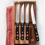 W&#252;sthof Gourmet Steak Knives in Acacia Tray, Set of 4