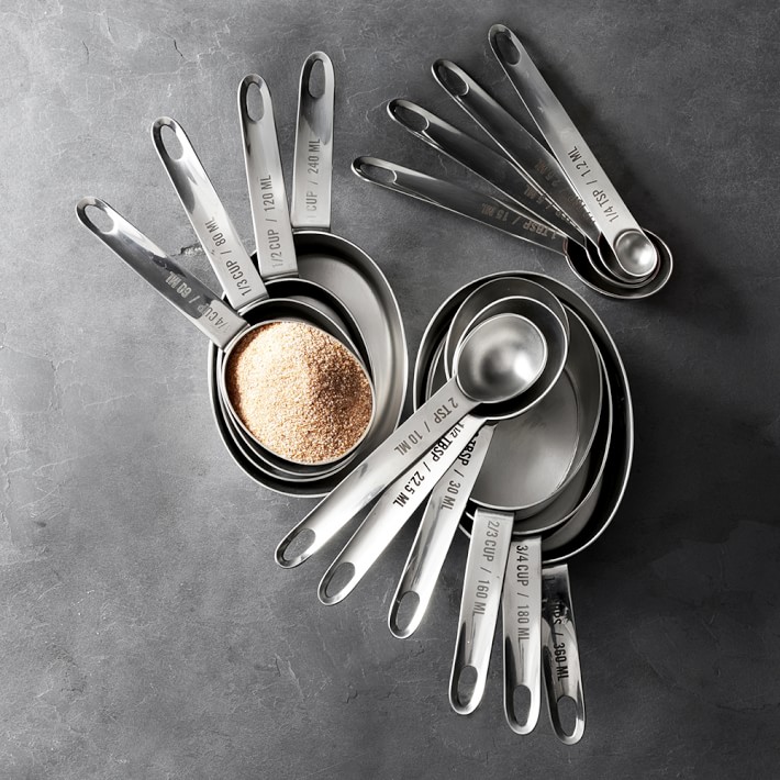 Williams Sonoma Stainless-Steel Nesting Measuring Cups &amp; Spoons Sets