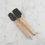 Williams Sonoma Silicone Mini Wood Spatula &amp; Spoonula with Classic Wood Handle