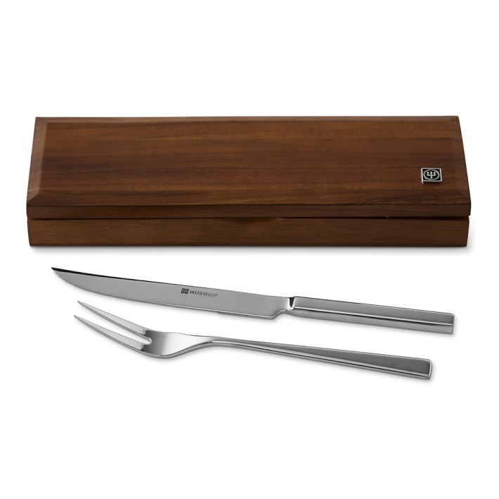 Wüsthof Stainless-Steel Carving Set in Acacia