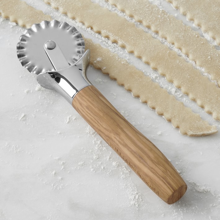 Williams Sonoma Olivewood Fluted Pastry Cutter