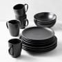 Open Kitchen by Williams Sonoma Matte 16-Piece Dinnerware Set, Black