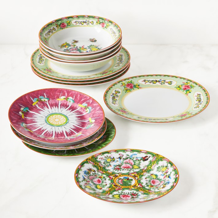 Famille Rose 12-Piece Dinnerware Set