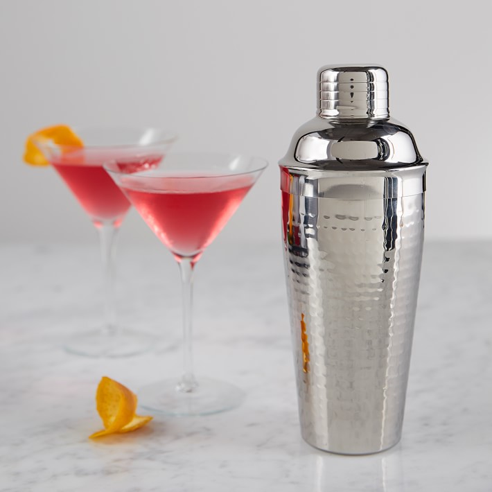 Stainless-Steel Hammered Cocktail Shaker