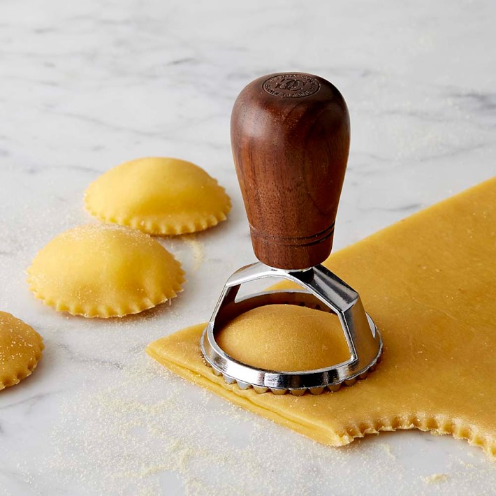 Williams Sonoma Ravioli Stamp with Walnut Handle, Circle