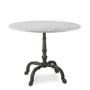 La Coupole Iron Bistro Table with Marble Top, Round, 42"