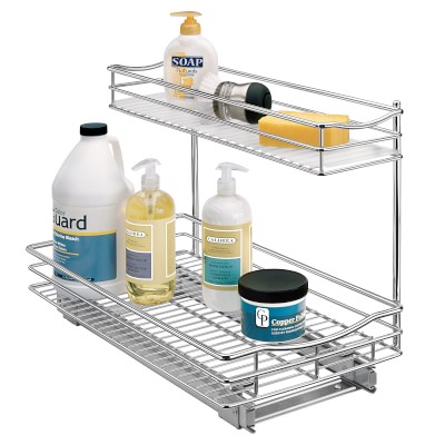Lynk Slide Out Under Sink Two Tier Organizer Cabinet Storage Williams Sonoma