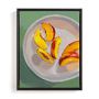 Minted Peaches Patrice Horvath, Rich Black Wood Frame, Framed Canvas, 11x14