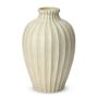 Ridged Ceramic Vessel, Small, White