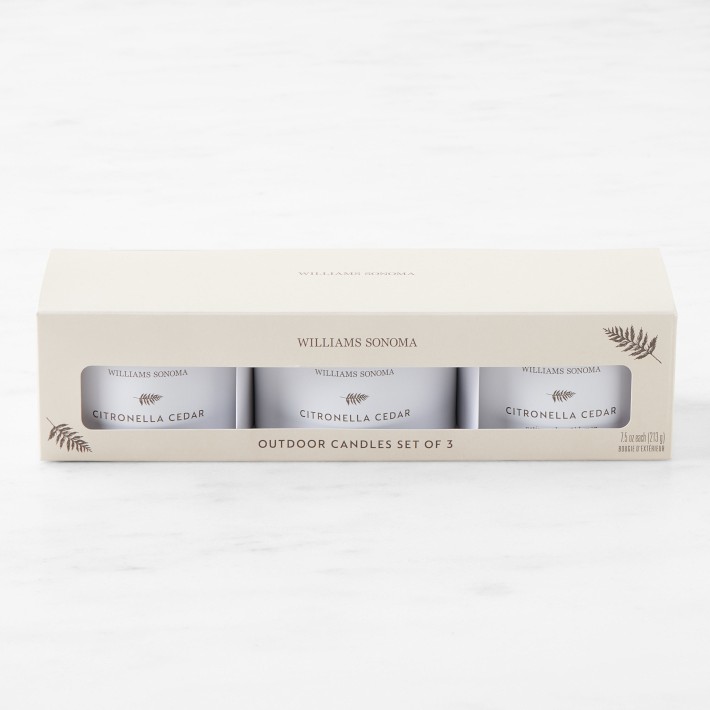 Williams Sonoma Outdoor Citronella Candles, Set of 3