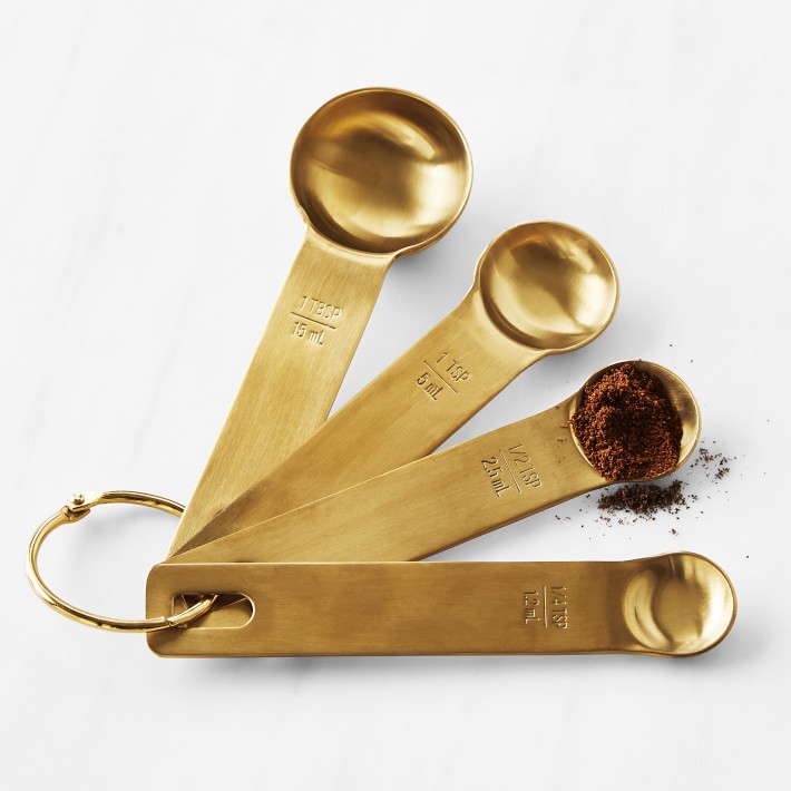 Williams Sonoma Gold Measuring Cups & Spoons