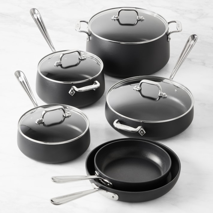 All-Clad HA1 Hard Anodized Nonstick 10-Piece Cookware Set | Williams Sonoma