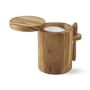 Williams Sonoma Olivewood Salt Cellar with Spoon