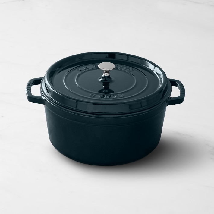 Staub Enameled Cast Iron 7 qt Round Dutch Oven, La Mer