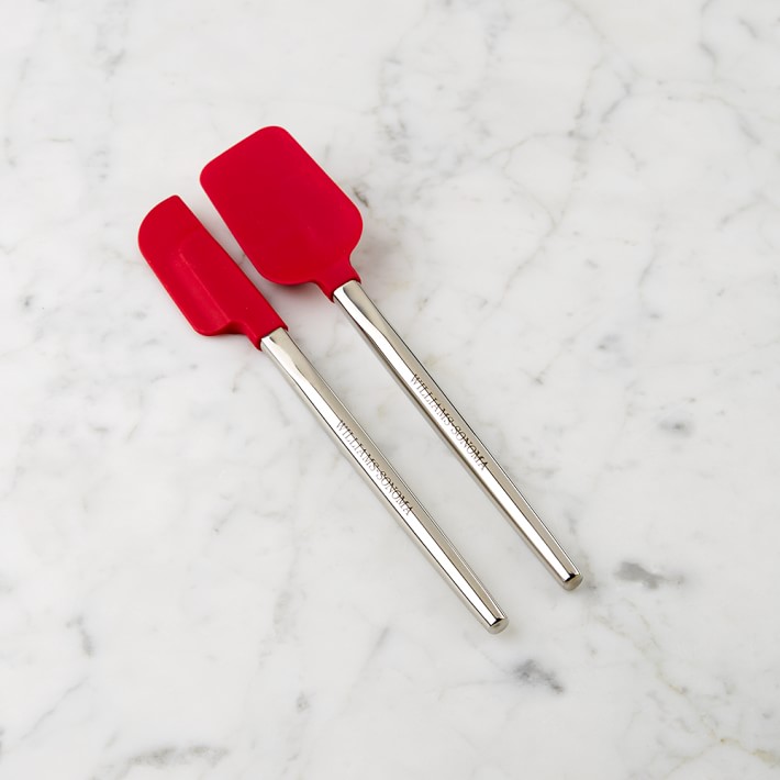 Williams Sonoma Silicone Mini Spatula & Spoonula with Stainless-Steel Handle, Red