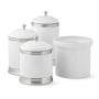 Williams Sonoma Ceramic Canisters & Utensil Holder Set