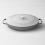 Staub Enameled Cast Iron Oval Gratin with Lid, 12 1/2", Graphite