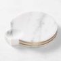 Italian Marble Spoon Rest with Brass Inlay