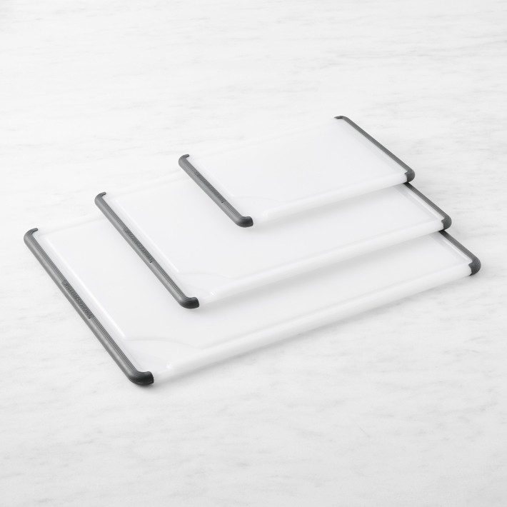 Williams Sonoma Synthetic Prep Cutting Board with Wells & Grippers, Set of 3