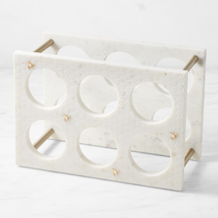 Williams Sonoma Honeycomb Marble Wine Rack