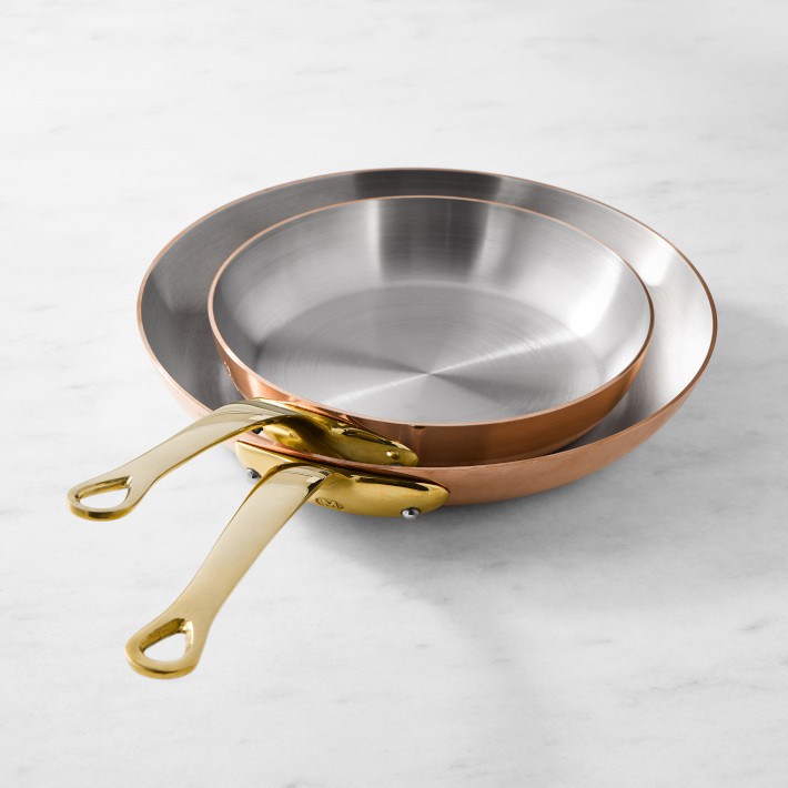 Mauviel M'250B Copper Fry Pan Set 8