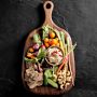 Williams Sonoma Walnut Cheese Board with Handle