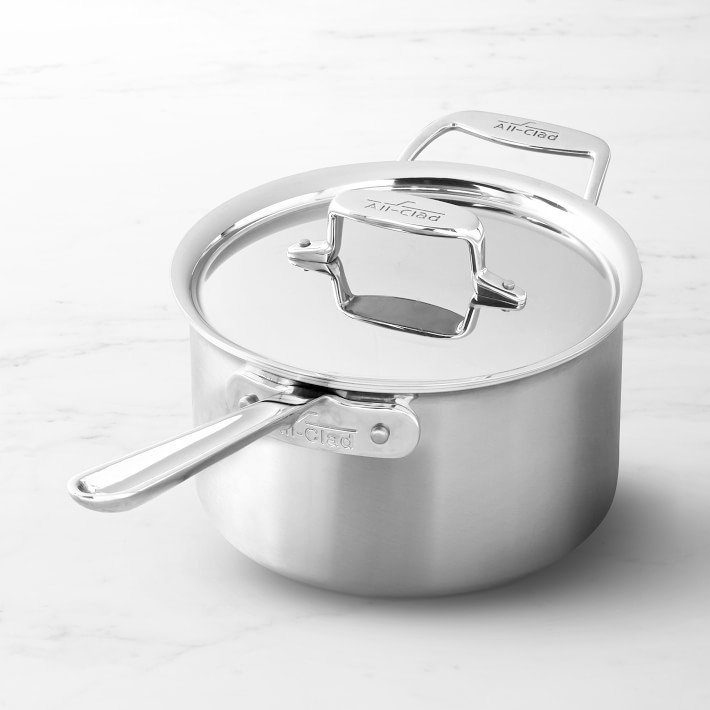 All-Clad D5® Stainless-Steel Saucepan, 4-Qt.