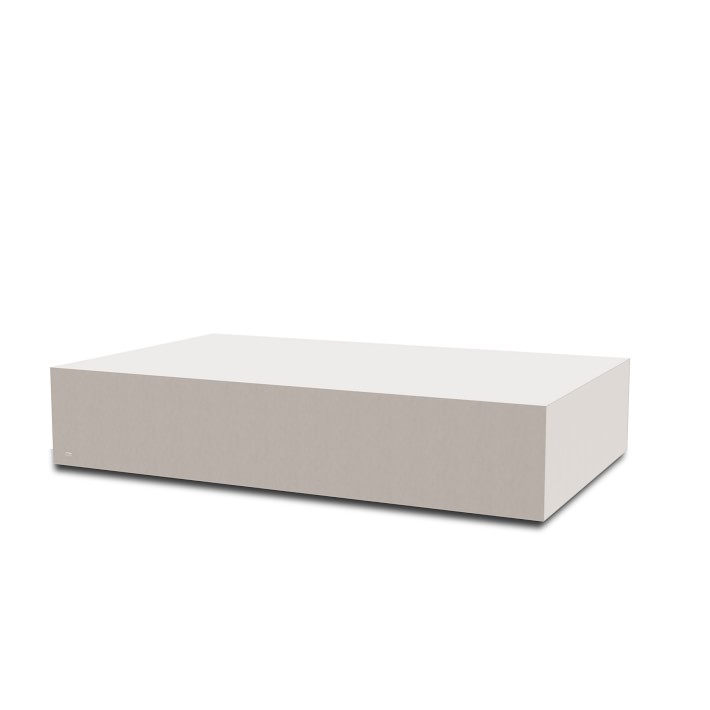 Blinde Bloc 65" Recangular Coffee Table, Bone