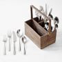 Nito Rectangular Flatware Caddy with Kingham Flatware Set