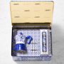 Bialetti Moka Dolce &amp; Gabbana 3-Cup + 3 Espresso Cups &amp; Stirrers Gift Set, Blu Mediterraneo