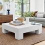 Matte White Square Coffee Table (48&quot;)