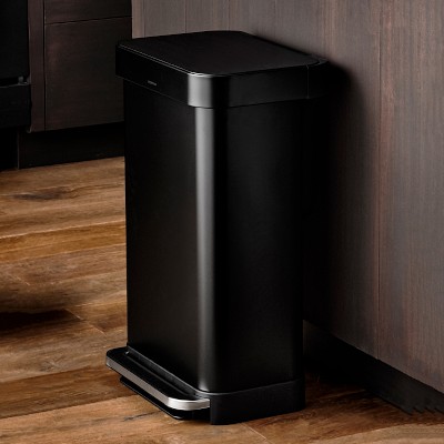 Simplehuman® store 45-Liter Rectangle LinerStep Trash Can w/Liner Pocket