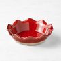 Emile Henry Mini Ruffled Pie Dish, Burgundy