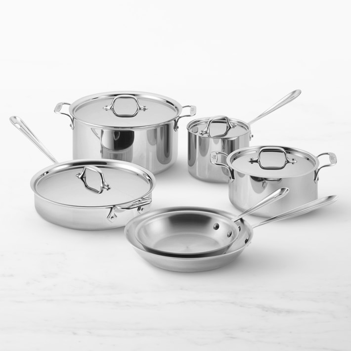 All-Clad d3&#174; Tri-Ply Stainless-Steel 10-Piece Cookware Set