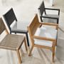 Larnaca Outdoor Slate Grey Metal Dining Side Chair