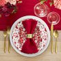 Marlo Thomas x Williams Sonoma Red Floral Appetizer Plates, Set of 4