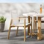 Larnaca Outdoor Teak Fibrestone Round Dining Table (60&quot;)