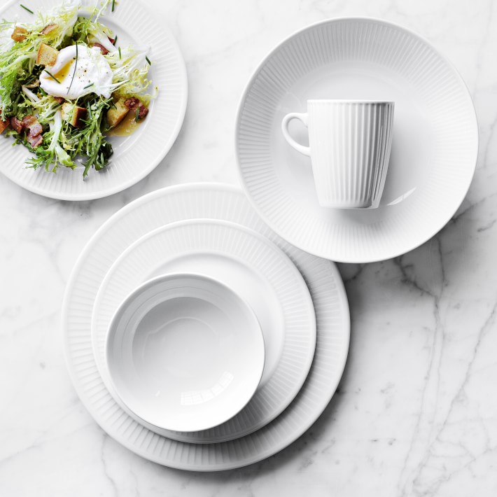 Pillivuyt Plisse Porcelain Pasta Bowls