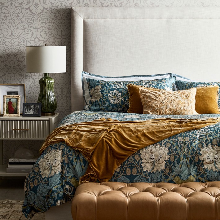 Williams Sonoma Home x Morris &amp; Co. Honeysuckle Tulip Duvet &amp; Shams