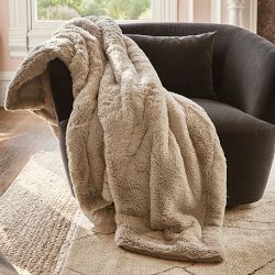 Williams sonoma faux fur throw sale