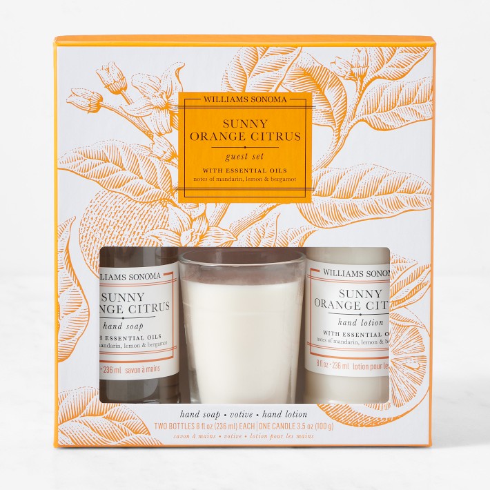 Williams Sonoma Sunny Orange Citrus Guest Set