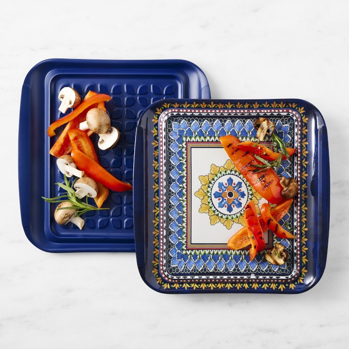 Sicily Blue Small Prep Tray, Set of 2