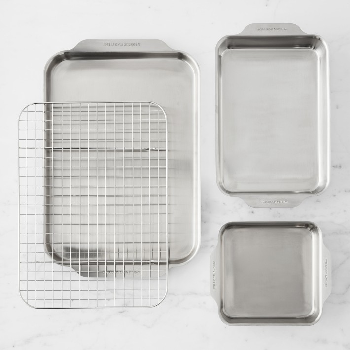 Williams Sonoma Thermo-Clad Stainless Steel Ovenware, Set of 4